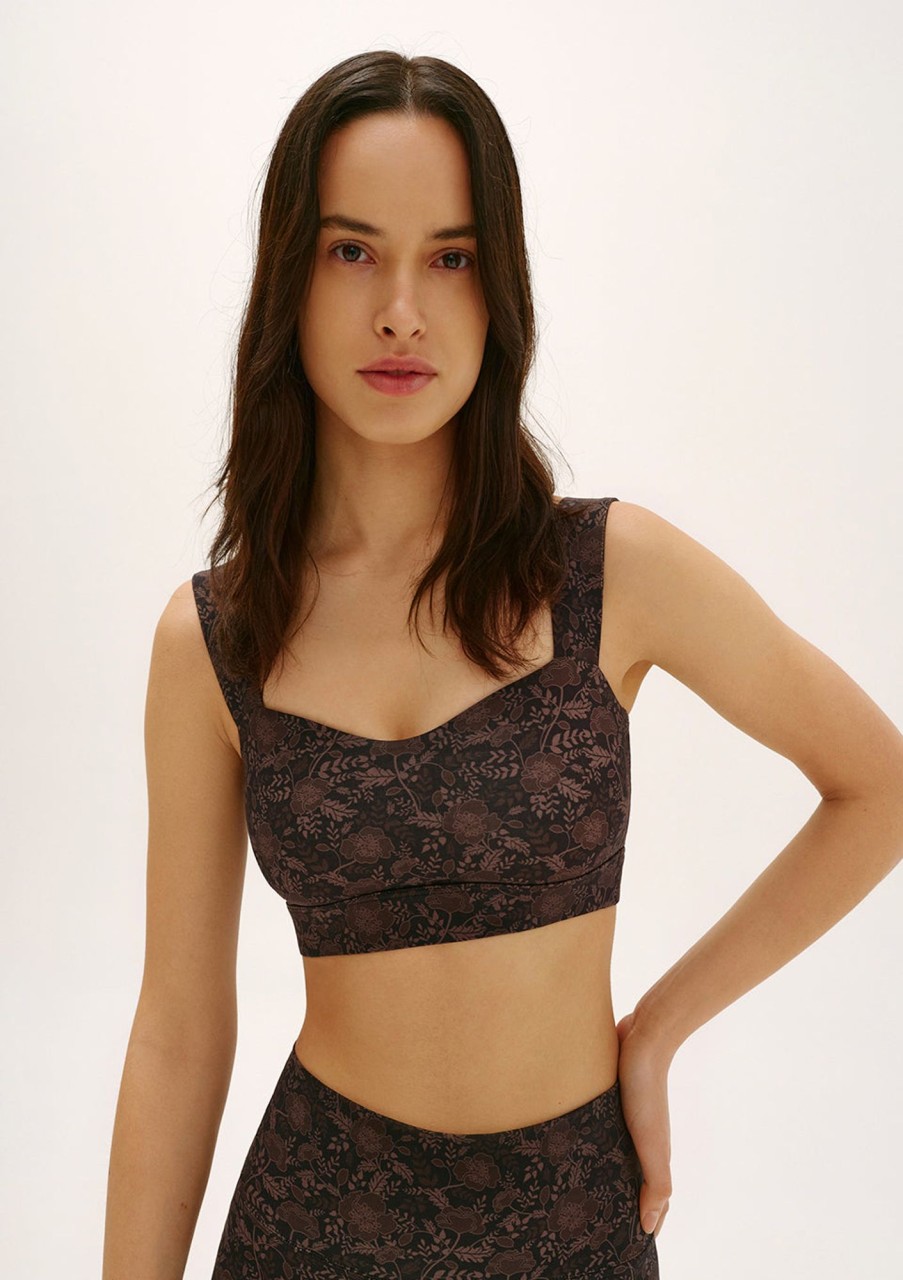 Vestiario Norba | Reggiseno A Onde Vintage Floreale Marrone